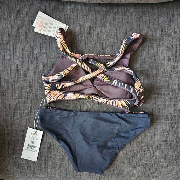 Maaji Women's Fig Sublime Reversible Bikini Top & Bottom Bikini Set Size Small - Picture 8 of 16